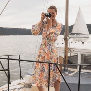 KIVARI- Floral Midi Dress